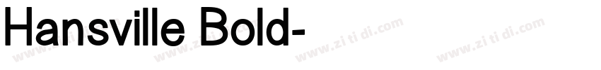 Hansville Bold字体转换